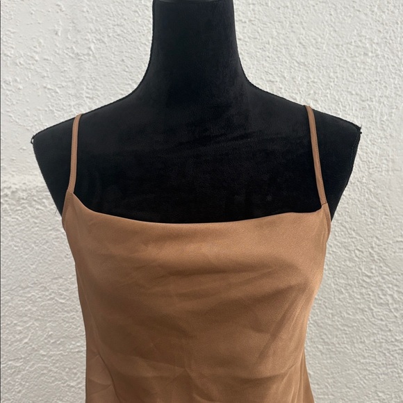 Express Capsule Wardrobe Top Cowl Neck Satin Brown Fairy Whismigoth Cami Small - Picture 5 of 8